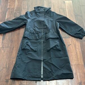 Zara Black Trench Coat with Water-Resistant Fabric
